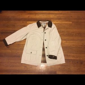 LL bean barn coat tan